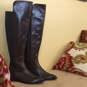 Over the knee custom leather boots